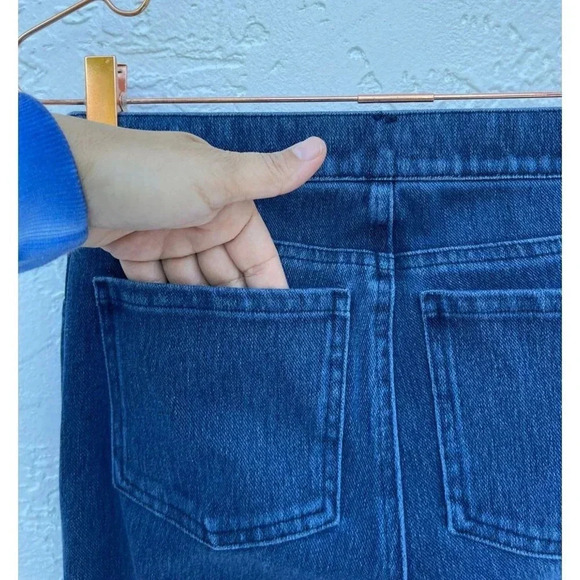 SPANX Womens Pull On High Rise Elastic Waist Skinny Leggings Jeans Blue Sz M - Picture 6 of 13